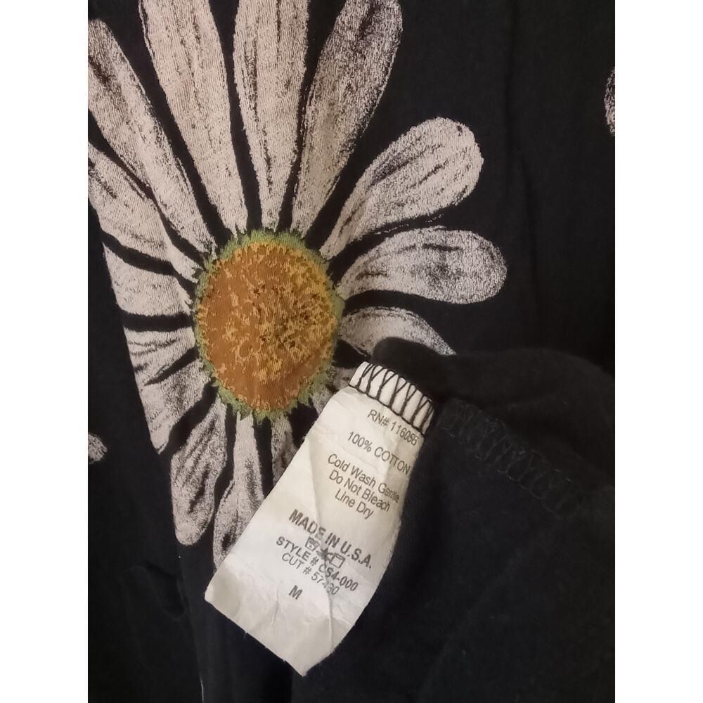 Jess & Jane "Happy Days" Daisy French Brushed Knit Top Art to Wear Artsy Boxy - Picture 4 of 4